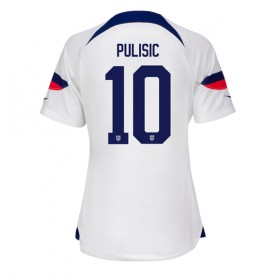 Jalkapallo Pelipaidat/Peliasut Yhdysvallat Christian Pulisic 10 Naisten Kotipelipaita Mm-Kisat 2022